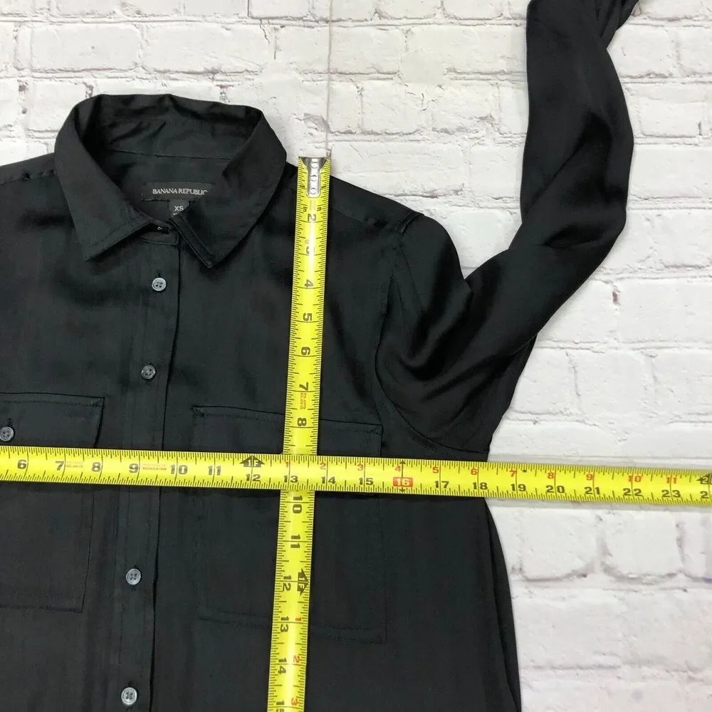 Banana Republic Black Button Down Shirt - Picture 4 of 14